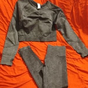 Kids Gray Sweatshirt and Leggings Set
